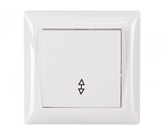 Фото 2 - Выключатель проходной Luxel PRIMERA (3015) белый