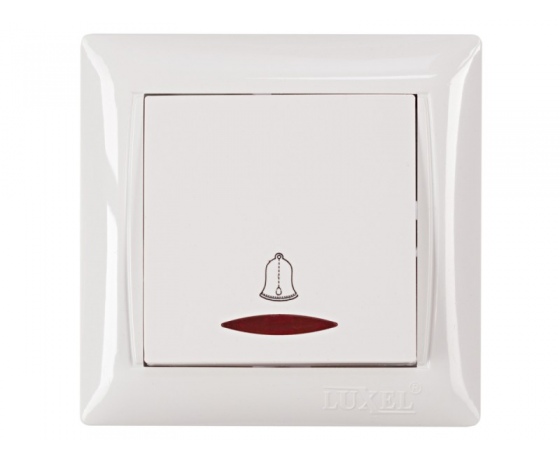 Фото 2 - Кнопка звонка с подсветкой Luxel PRIMERA  (3018) белая
