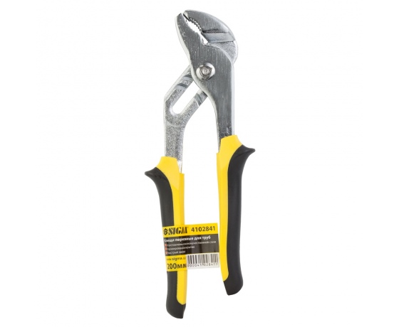 Фото 5 - Клещи переставные для труб 200мм с желто-черными ручками SIGMA (4102841)