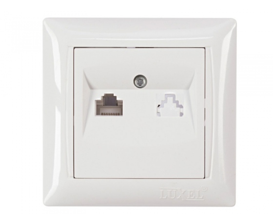 Фото 2 - Компьютерная розетка Luxel PRIMERA (3027) белая