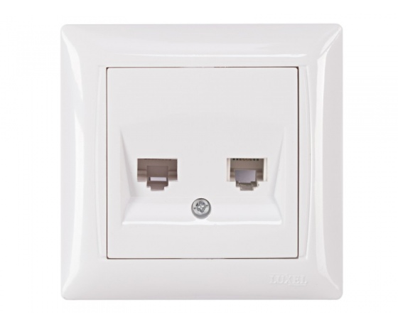 Фото 2 - Компьютерная розетка   телефонная Luxel PRIMERA (3029) белая