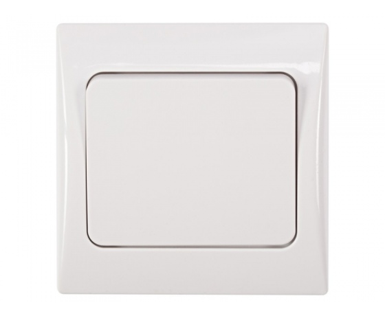 Фото 2 - Выключатель одинарный Luxel FAIRY (4002) белый