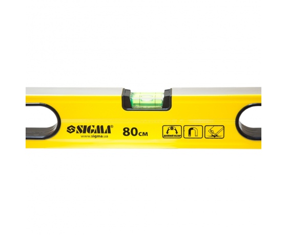 Фото 4 - Уровень магнитный 3 капсулы + глазок 80см SIGMA (3732081)