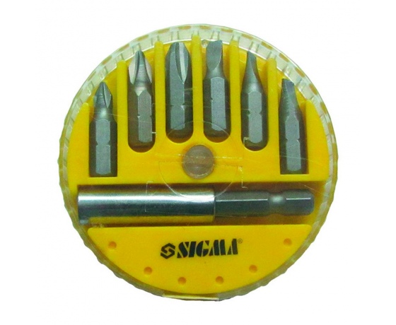 Фото 2 - Набор бит + адаптер 7шт S2 (пласт кейс) SIGMA (4013101)