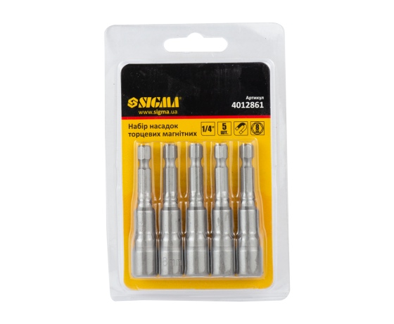Фото 2 - Насадка торцевая магнитная 8×65мм 5шт (блистер) SIGMA (4012861)