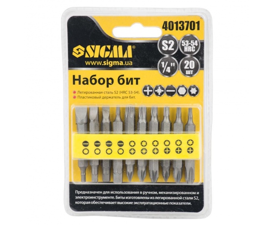 Фото 2 - Набор бит с держателем 1/4