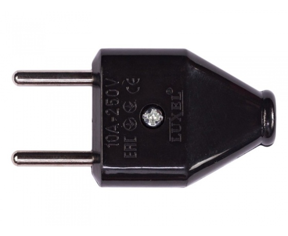 Фото 2 - Вилка Luxel плоская без заземления (1106)