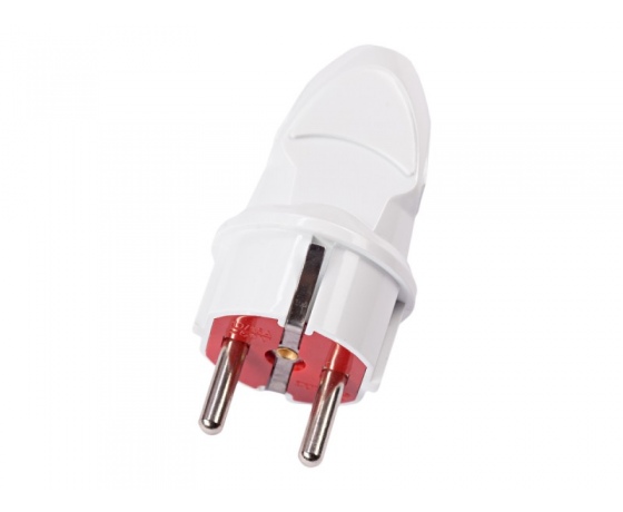 Фото 2 - Вилка Luxel с заземлением прямая (1002)