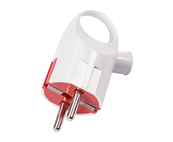 Фото 2 - Вилка Luxel с заземлением угловая с кольцом (1011)