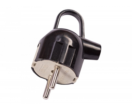 Фото 2 - Вилка Luxel с заземлением угловая с кольцом (1111)