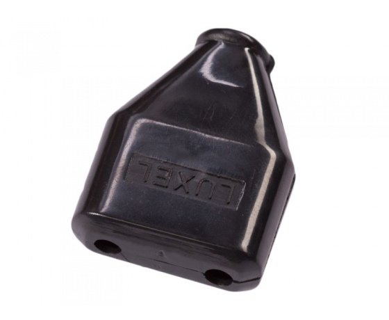 Фото 2 - Штепсель Luxel черный плоский (11061)