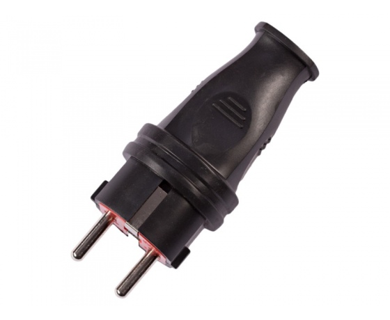 Фото 3 - Вилка Luxel каучуковая с заземлением (1128)