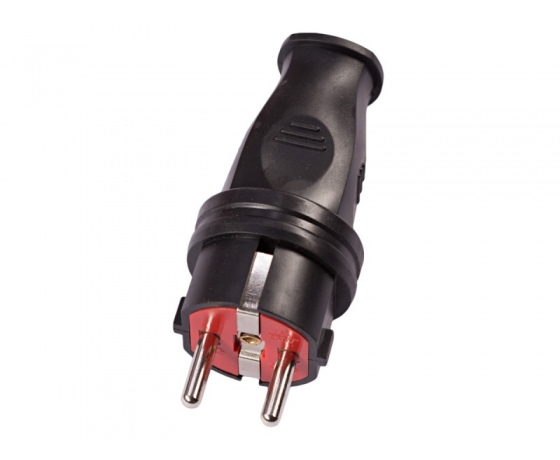 Фото 2 - Вилка Luxel каучуковая с заземлением (1128)