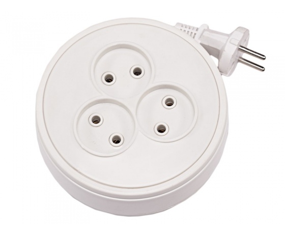 Фото 2 - Сетевой удлинитель Luxel Украинская рулетка 3 розетки 5м (1022)