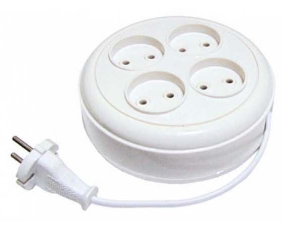 Фото 2 - Сетевой удлинитель Luxel Украинская рулетка 4 розетки 5м (1023)