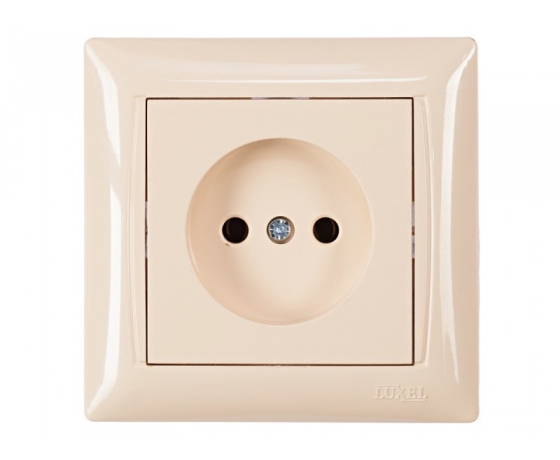 Фото 2 - Розетка одинарная Luxel PRIMERA (3301) кремовая