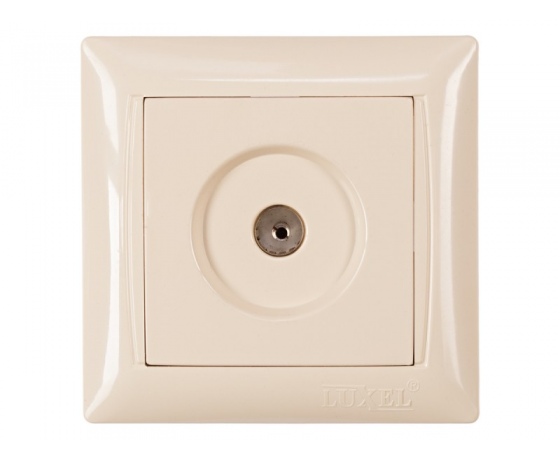 Фото 2 - Розетка телевизионная Luxel PRIMERA (3309) кремовая
