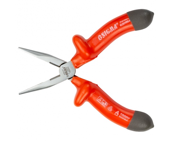 Фото 4 - Длинногубцы диэлектрические прямые 160мм 1000В SIGMA (4364161)