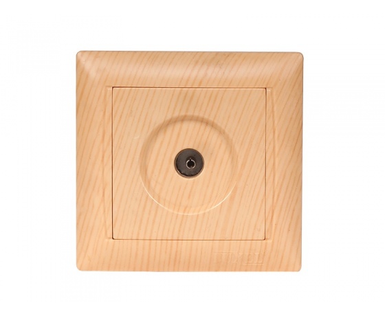 Фото 2 - Розетка телевизионная Luxel PRIMERA (3809) сосна