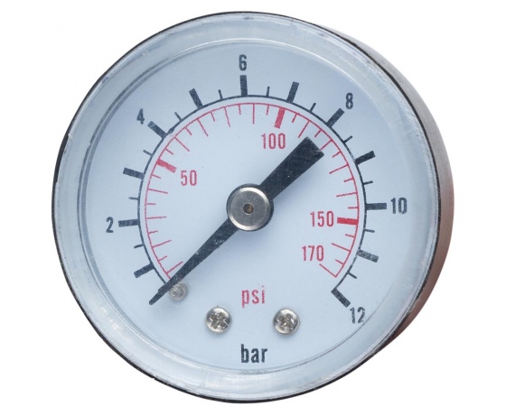 Фото 2 - Манометр для контроллера 12 бар 40мм WETRON (779741)