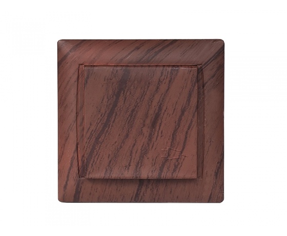 Фото 2 - Розетка с заземлением и крышкой Luxel PRIMERA (3911) вишневая