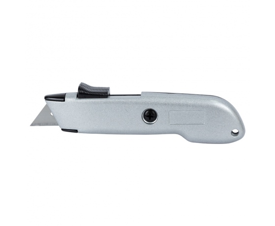 Фото 2 - Нож строительный (металлический корпус) лезвие трапеция автовозврат лезвия SIGMA (8212061)