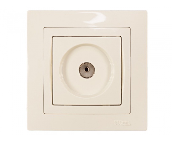 Фото 2 - Розетка телевизионная Luxel BRAVO (5309) кремовая