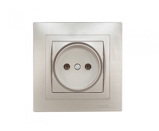 Фото 2 - Розетка одинарная Luxel BRAVO (5401) антрацитовая