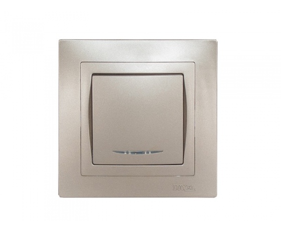 Фото 2 - Выключатель с подсветкой Luxel BRAVO (5405) антрацитовый