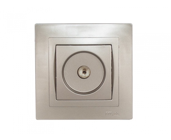 Фото 2 - Розетка телевизионная Luxel BRAVO (5409) антрацитовая