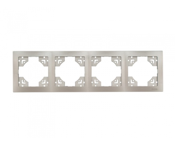 Фото 2 - Рамка 4-я горизонтальная Luxel BRAVO (5424) антрацитовая