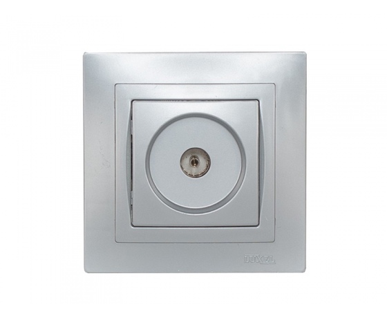 Фото 2 - Розетка телевизионная Luxel BRAVO (5509) серебряная