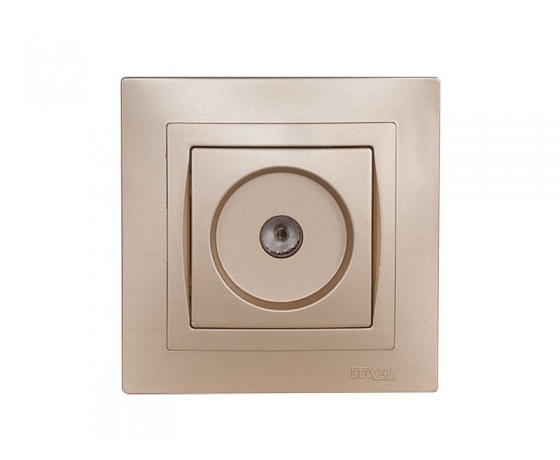 Фото 2 - Розетка телевизионная Luxel BRAVO (5609) платиновая