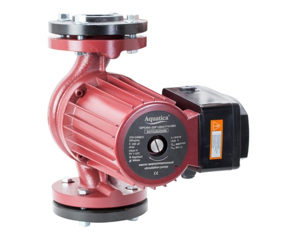 Фото 2 - Насос циркуляционный фланцевый 1.0кВт Hmax 16.3м Qmax 250л/мин DN40 250мм + ответный фланец AQUATICA (774187)