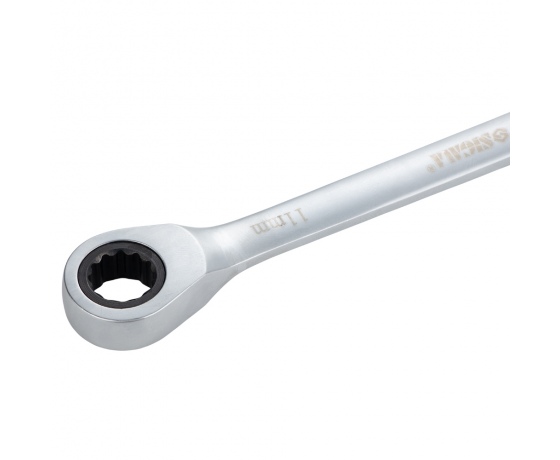 Фото 6 - Ключ рожково-накидной трещоточный 11мм CrV satine SIGMA (6022111)