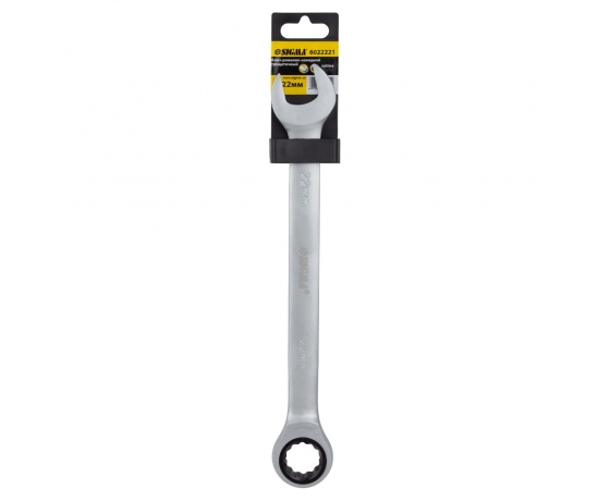Фото 7 - Ключ рожково-накидной трещоточный 22мм CrV satine SIGMA (6022221)