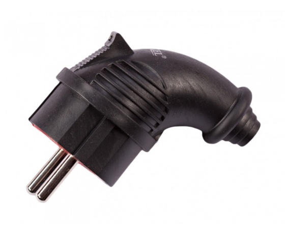 Фото 3 - Вилка Luxel каучуковая с заземлением угловая (1129)