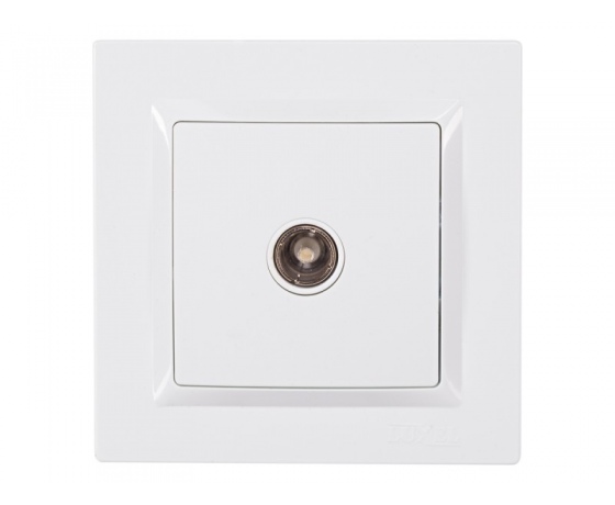 Фото 2 - Розетка телевизионная Luxel JAZZ (9009) белая