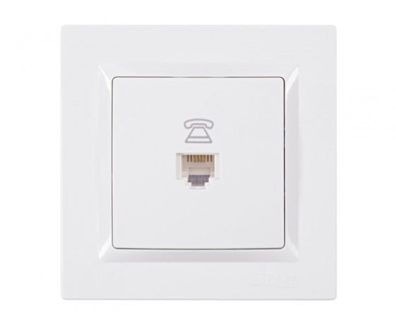 Фото 2 - Розетка телефонная Luxel JAZZ (9010) белая