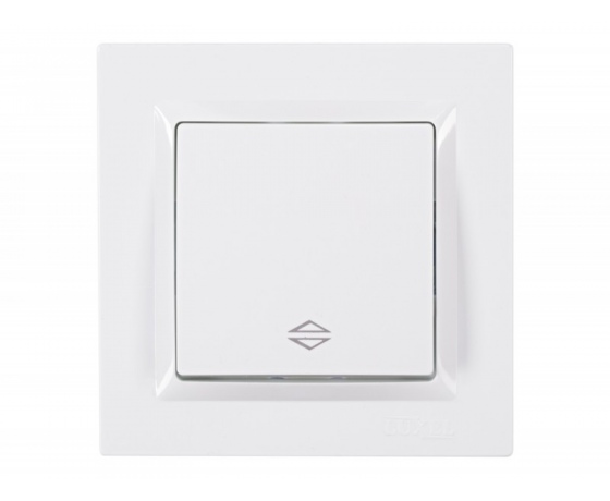 Фото 2 - Выключатель проходной Luxel JAZZ (9015) белый