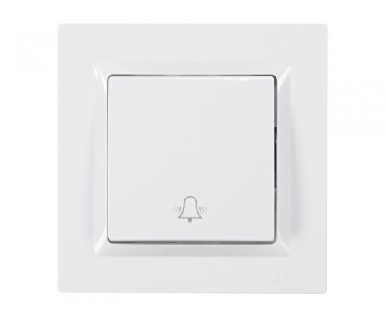 Фото 2 - Кнопка звонка Luxel JAZZ (9017) белая