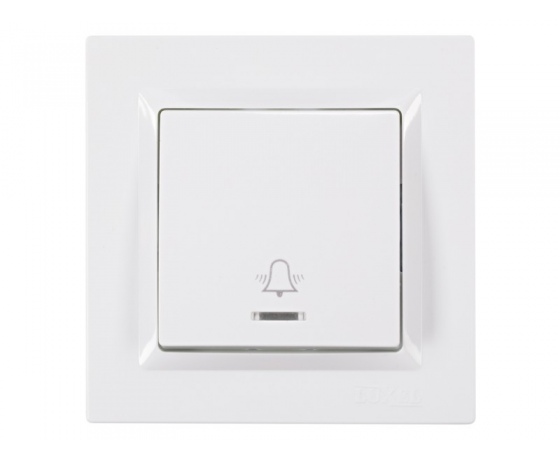 Фото 2 - Кнопка звонка с подсветкой Luxel JAZZ (9018) белая