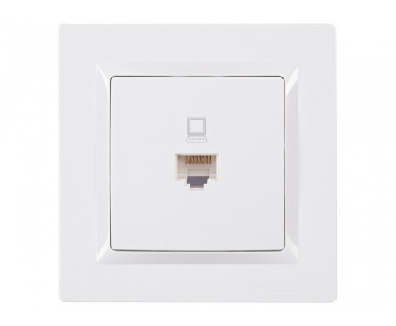 Фото 2 - Компьютерная розетка Luxel JAZZ (9027) белая