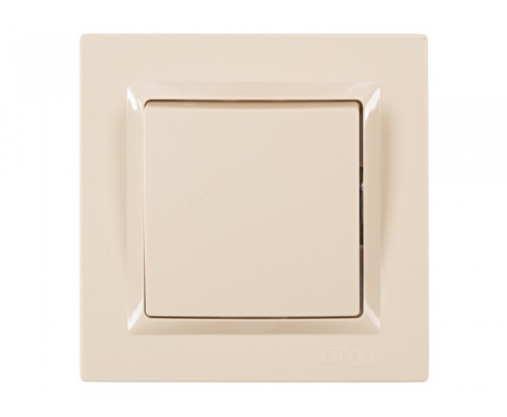 Фото 2 - Выключатель одинарный Luxel JAZZ (9302) кремовый