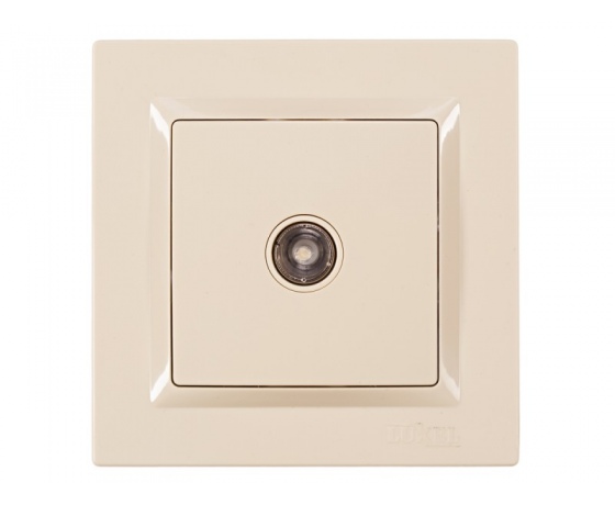 Фото 2 - Розетка телевизионная Luxel JAZZ (9309) кремовая