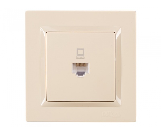 Фото 2 - Компьютерная розетка Luxel JAZZ (9327) кремовая