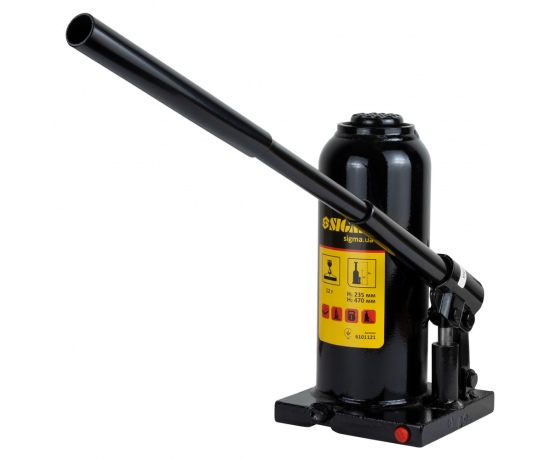Фото 3 - Домкрат гидравлический бутылочный 12т H 230-465мм SIGMA (6101121)