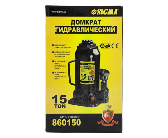 Фото 6 - Домкрат гидравлический бутылочный 15т H 230-460мм SIGMA (6101151)