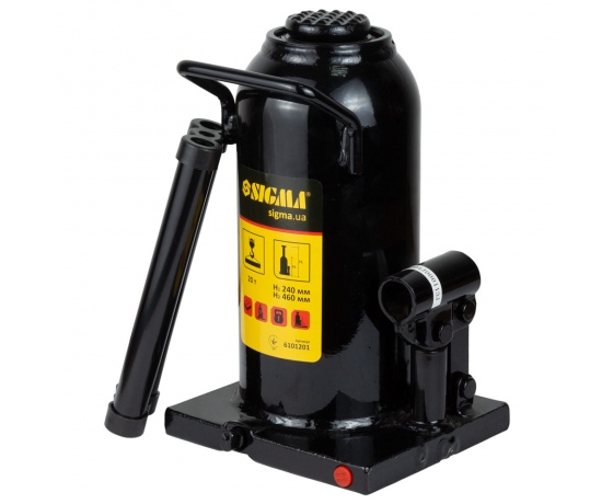 Фото 2 - Домкрат гидравлический бутылочный 20т H 242-452мм SIGMA (6101201)