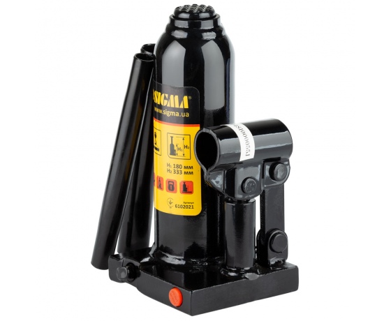 Фото 2 - Домкрат гидравлический бутылочный 2т H 180-333мм (кейс) SIGMA (6102021)